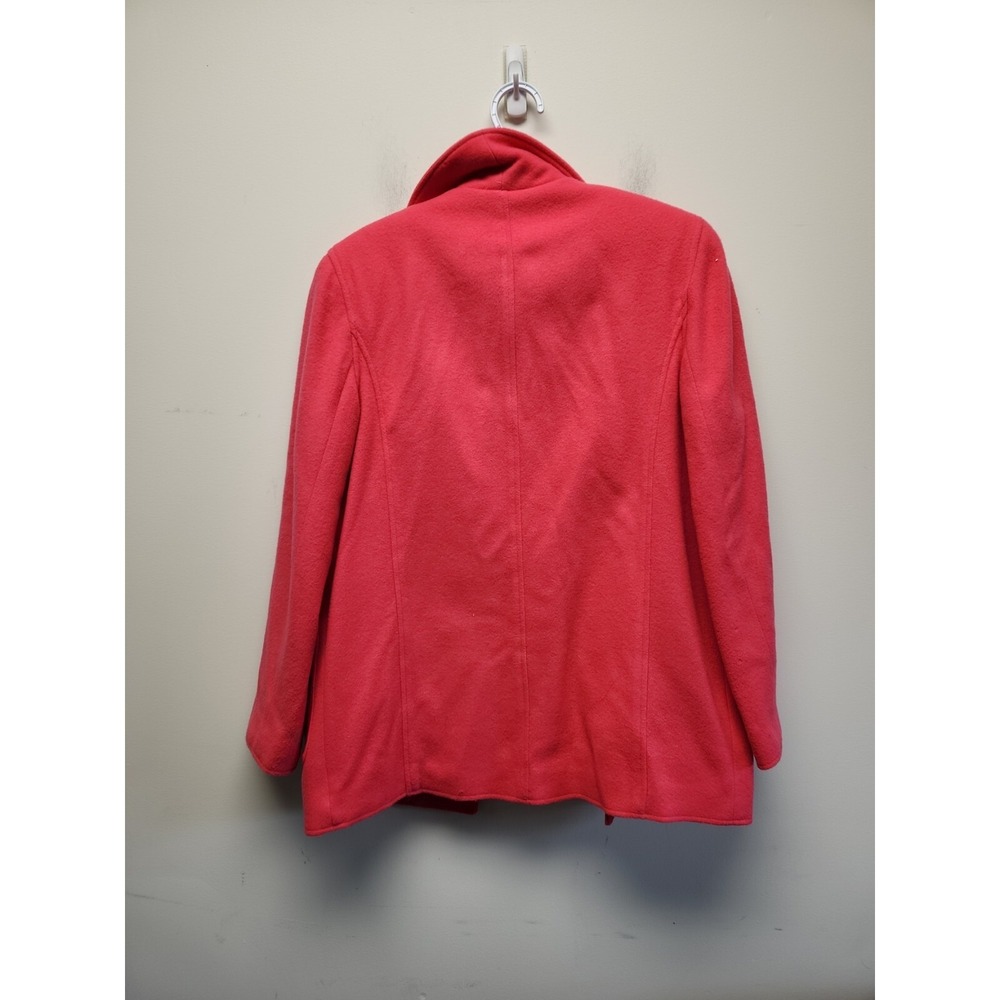 Vintage NEIMAN MARCUS Jacket Coat 100% Wool Size M Pink Lined Pocket USA - Picture 5 of 8